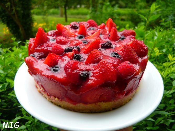 Un petit air de charlotte pour un cheesecake très estival