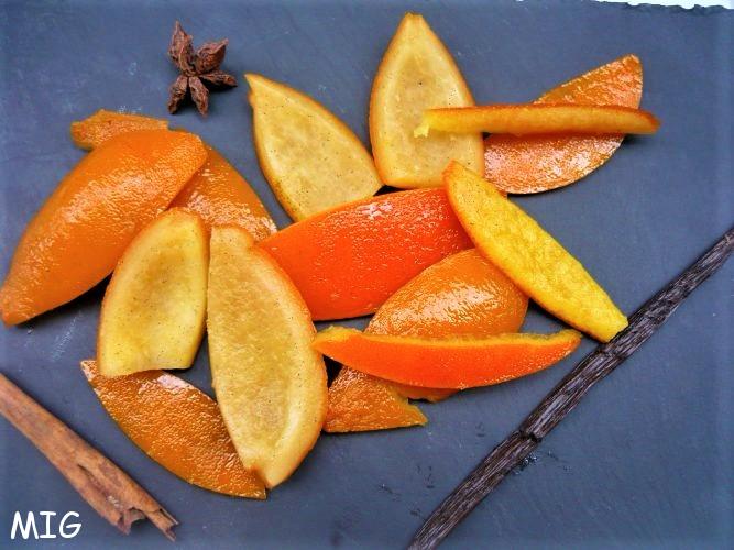 Ecorces d'oranges (ou autres agrumes) confites (et parfumées