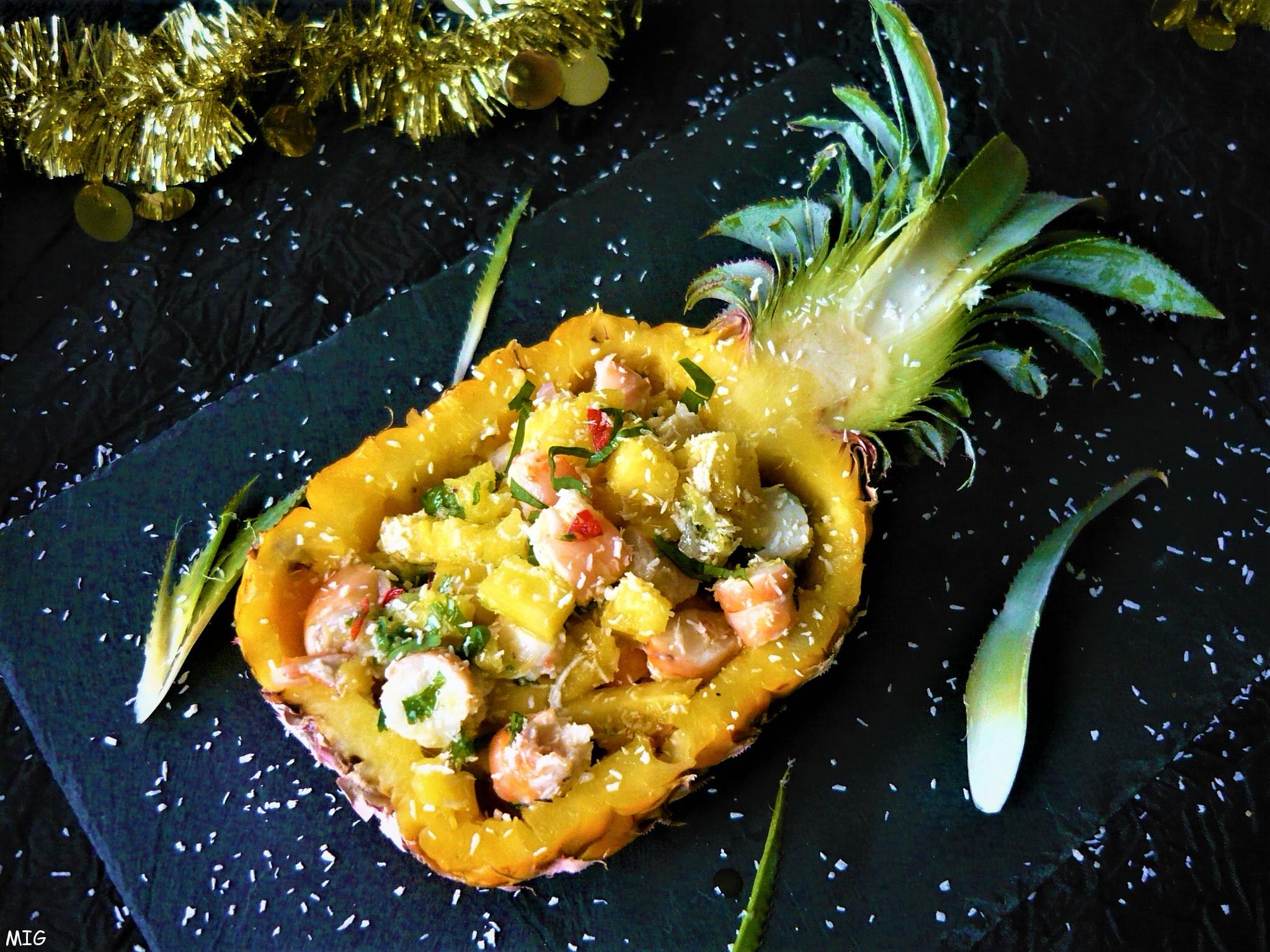 Ananas aux Crevettes et aux Epices (en deux versions) – Mes ...