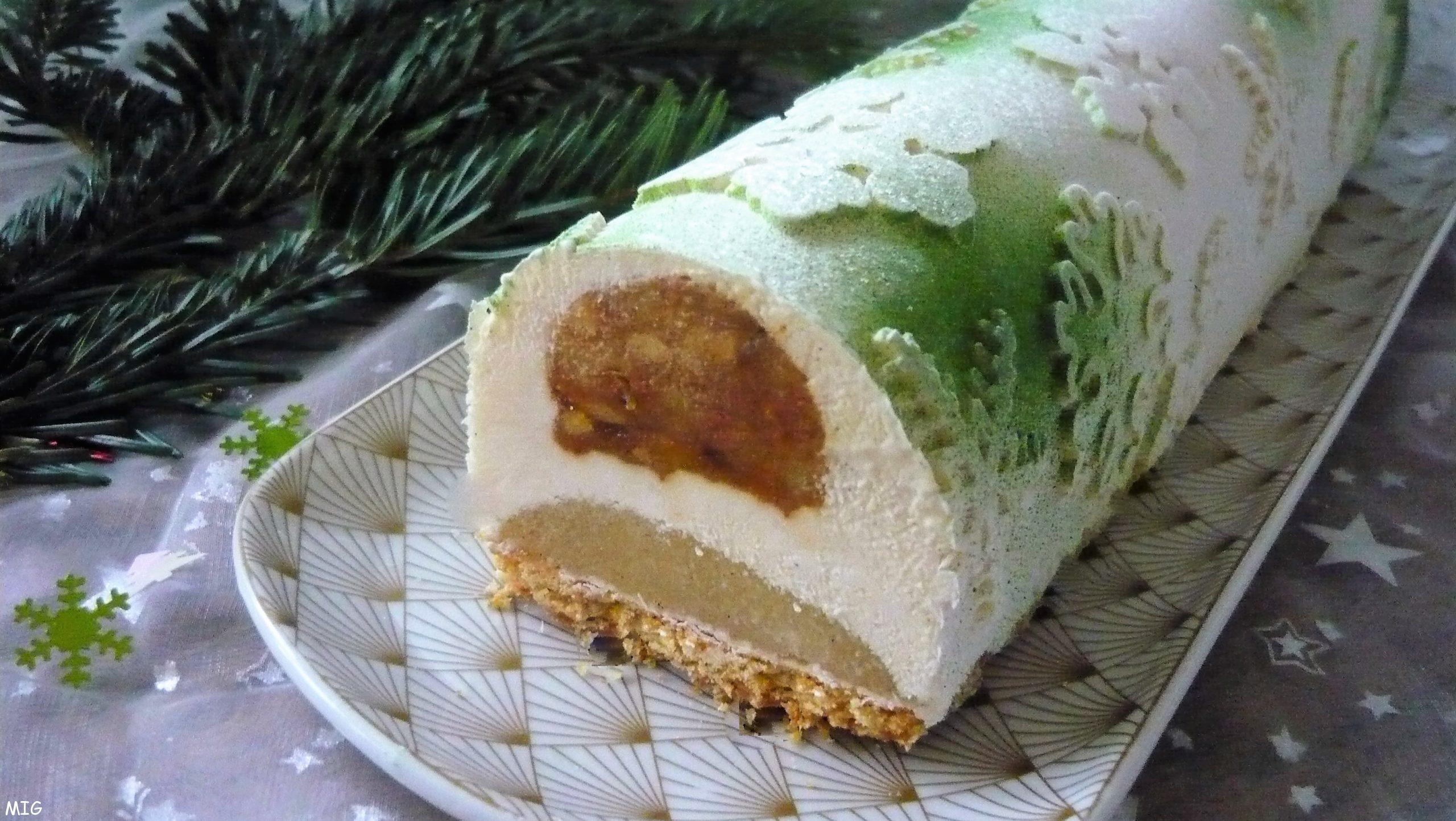 Bûche aux pommes poêlées - Recette de bûche de Noël - Do You Cake?