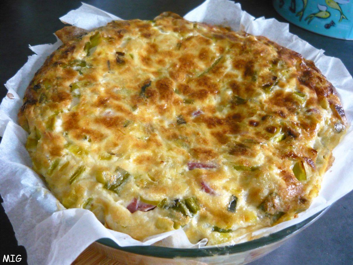 Quiche Sans Pâte aux Poireaux et au Jambon Mes Inspirations Gourmandes
