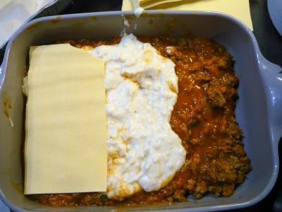 lasagnes, sauce tomate, béchamel, lasagnes etc